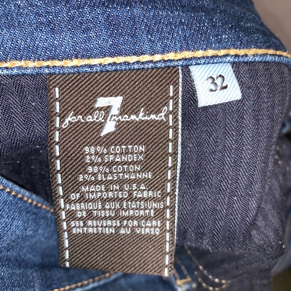 7 For All Mankind Roxanne Mid Rise Straight Leg 32 - Picture 5 of 7